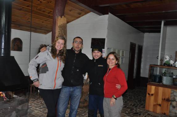 Com a Ana e o Orley no restaurante do hotel na região de São José dos Ausentes - RS